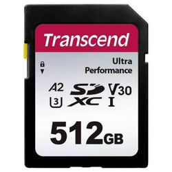 512GB SDXC Card (Class 10)  UHS-I, U3, Transcend 340S  "TS512GSDC340S" (R/W:160/90MB/s)