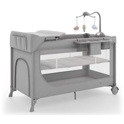 купить Манеж KinderKraft Leody UP Grey (KCLEODUPGRY00AC) в Кишинёве 