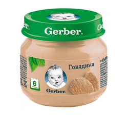 Piure Gerber cu carne de vita (6+ luni) 80 g