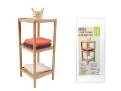 Etajera cu 3 rafturi Tendance bambus 34X33X79cm