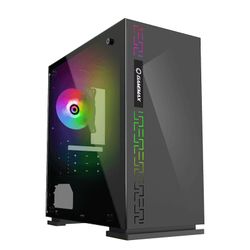 Case mATX GAMEMAX Dark Ranger, w/o PSU, 1x120mm Rainbow fan, USB3.1, Tempered Glass, Black
