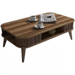 cumpără Măsuţă cafea Trendy Eylul, Nuc 105x34x60cm în Chișinău 