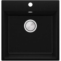 cumpără Chiuvetă bucătărie Primagran Riga 50 Black metallic + accesorii 500x480 MY5KM în Chișinău 