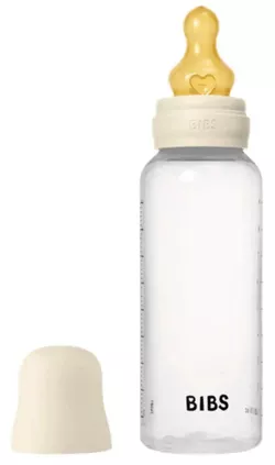 купить Поильник BIBS 5017216 Biberon din plastic anticolici Ivory cu tetina din latex 3+ luni, 270 ml в Кишинёве 