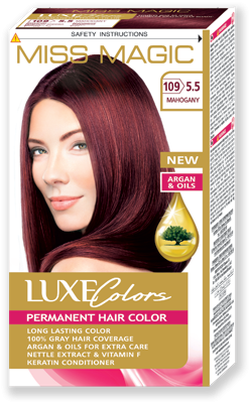 Краска для волос, SOLVEX Miss Magic Luxe Colors, 108 мл., 109 (5.5) - Красное дерево