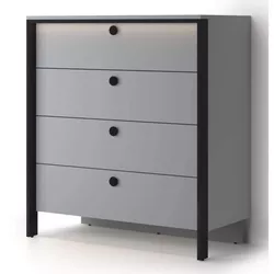 купить Комод Fabrik Home Clay 4 ящика (с подсветкой) Серая мышка в Кишинёве 