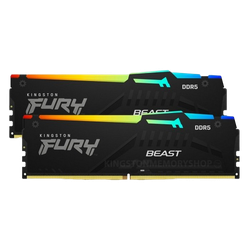 64GB DDR5-5600MHz  Kingston FURY Beast RGB (Kit of 2x32GB) (KF556C40BBAK2-64), CL40-40-40, 1.25V,Blk