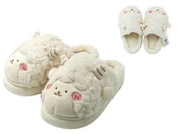 Papuci de casa unisex "Oaia", alb m.36-41