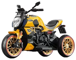 купить Электромобиль Richi (56783) Motocicleta galbena pe acumulator pentru copii (1260) в Кишинёве 