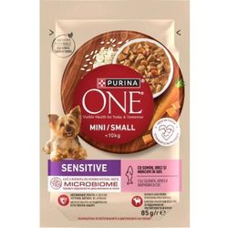 cumpără Hrană pentru animale de companie Purina One Mini Dog Sensitive cons. p/caini (somon) 85g (26) în Chișinău 