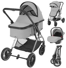 купить Детская коляска Kikka Boo One Grey, transformabil 3in1 (3800171213837) в Кишинёве 