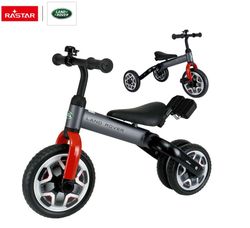 Детский велосипед Rastar Land Rover 2 in 1 Balance Bike & Tricycle Foldable, Red