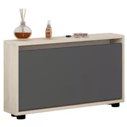 cumpără Raft pentru încălțăminte Mobildor-Lux Leo Slim 100x16x47H cm Sonoma/Anthracite în Chișinău 