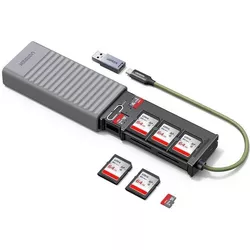 купить Кардридер Ugreen 55899 CM856 3-Slot SD / microSD Card Reader Case 5Gbps USB-C / USB-A в Кишинёве 