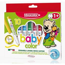 Фломастеры Fibracolor 10 цветов моющиеся без мыла 1+