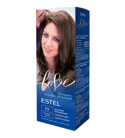 Vopsea p/u păr, ESTEL Love, 100 ml., 7/1 - Blond maro-cenușiu