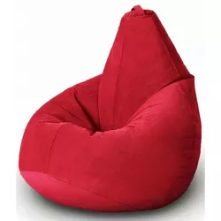 cumpără Fotoliu BeanBag BeanBag BM6064, Кресло Груша из велюра Standart, с двойным чехлом, XXL, Красный în Chișinău 