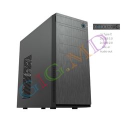 Case ATX Chieftec HC-10B-OP, w/o PSU, 2xUSB3.0, USB Type C, Black