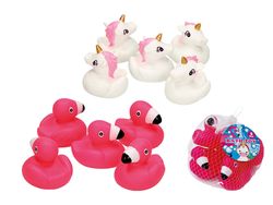 Набор игрушек для купания 5шт фламинго и единорог