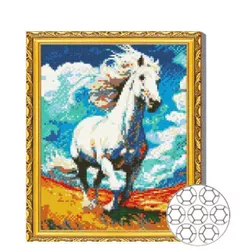cumpără Tablou pe numere Art Gallery GB86814 Mozaic cu diamante 30x40cm Cal alb în Chișinău 