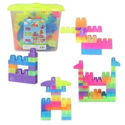 cumpără Set de construcție miscellaneous 3110 Găleată cu blocuri neon Play Blox, 107 piese în Chișinău 