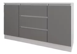 cumpără Comodă Smartex (16230) Т4 160cm Alb+Grafit în Chișinău 