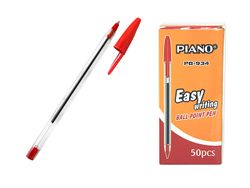 Ручка шариковая CRYSTAL PB-934 soft ink,1mm, красная