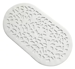 cumpără Covoraș de baie Bisk 06761 antiderapant, 68x39, alb, GRENADA în Chișinău 