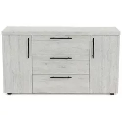 купить Комод Mashtab S12538 Madrid 3 sertare (1200x430x800) Stejar Alb в Кишинёве 