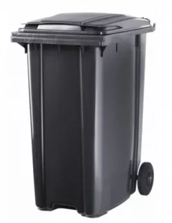 купить Урна для мусора Uniplast 37209 Cos pentru transportarea deseurilor 360L pe roti (negru) HE в Кишинёве 