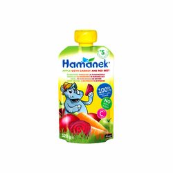 Пюре Hamanek яблоко, морковь и свекла с 5 месяцев 120г