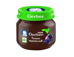 Gerber пюре чернослив 4+мес. 80г