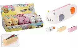 купить Школьный пенал Promstore 56354 Penar silicon 18x5x5cm Pisica, Câine, Porc (în sort.) в Кишинёве 