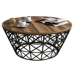 cumpără Măsuţă cafea Trendy Stil Metal Ferforje, Nuc 90x38x90cm în Chișinău 