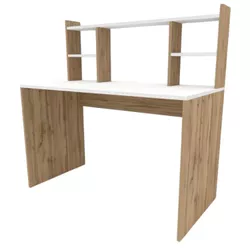 cumpără Masă de birou Smartex M4 140cm Alb/Stejar Închis în Chișinău 