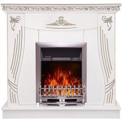 купить Камин электрический ArtFlame Napoli & Galileo Silver, 1035x1100x300 mm, Alb в Кишинёве 