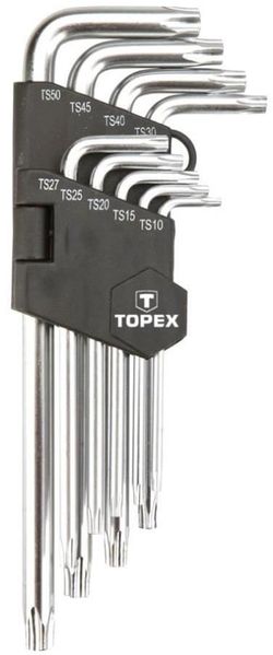 cumpără Set de unelte de mână Topex 4162 Chei Torx imbus lungi TS10-50 (1set-9buc) (35D951) în Chișinău 