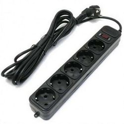 Surge Protector 5 Sockets, 3.0m, Ultra Power, black, UP3-B-10PPB