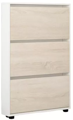 купить Полка для обуви Mobildor-Lux Leo Slim 50x16x125H cm White/Sonoma в Кишинёве 