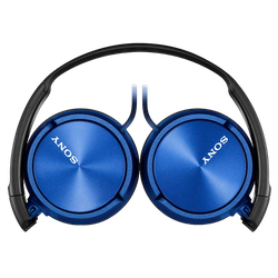Headphones  SONY  MDR-ZX310AP, Mic on cable,  4pin 3.5mm jack L-shaped, Cable: 1.2m, Blue
