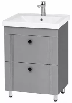 cumpără Dulap pentru lavoar Mashtab 12185 Palma (Sava) cu 2 sertare 650x470x850 Gri mat în Chișinău 