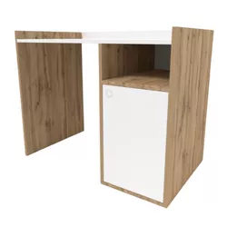 купить Офисный стол Smartex (10904) Tab Classic 100cm Alb+Stejar inchis в Кишинёве 