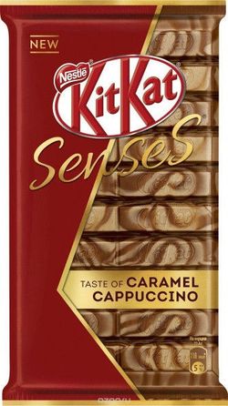 Baton de ciocolată Kit Kat Senses Caramel&Cappuccino, 112g