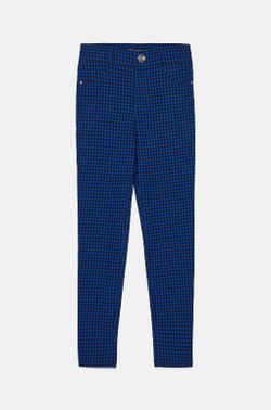 Брюки ZARA Синий в клетку zara 8372/244/030