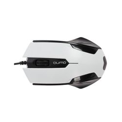 Mouse Qumo M14, Optical,1000 dpi, 3 buttons, Ambidextrous, White, USB