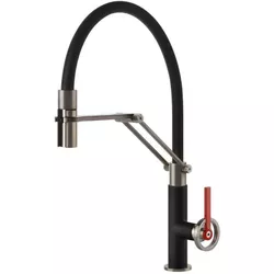 cumpără Bateria bucătărie Gessi 60205-599 Officine V Finox Brushed Nickel / Matte Black în Chișinău 