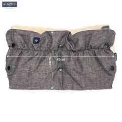 купить Аксессуар для колясок Zaffiro Mufa Merino Wool Gray в Кишинёве 