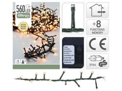 Огни новогодние "Ветка" 560LED экстра тепл-бел, 11m, 8реж