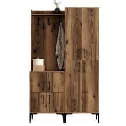 cumpără Mobilă pentru antreu Trendy Berlin BA, Nuc, 120x200x35cm (GTR001356) în Chișinău 