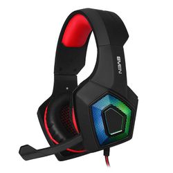 Gaming Headset SVEN AP-U880MV, 40mm drivers, 20-20000Hz, 32 Ohm, 108dB, 262g., 3.5mm, Black/Red